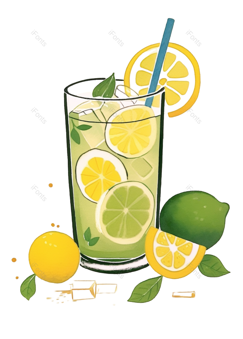 元素图片,夏天元素,夏日PNG,手绘免抠素材